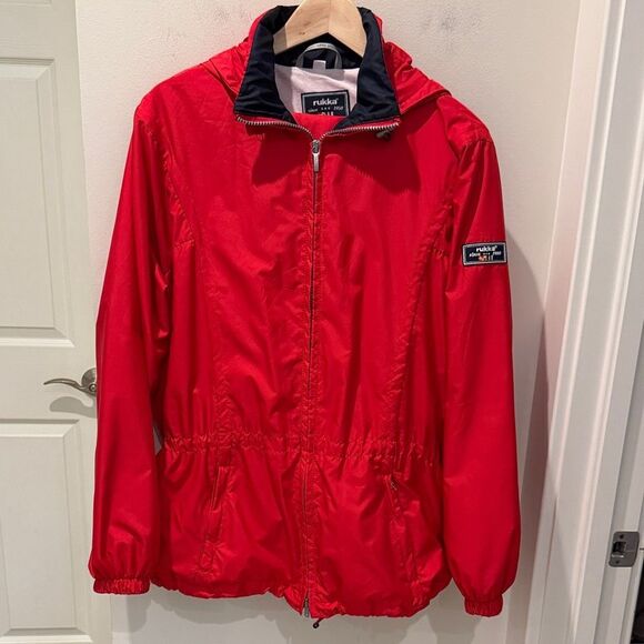 Rukka 2pc Set Women's Red Windbreaker Jacket and pants size 34/XS-S - Picture 1 of 16
